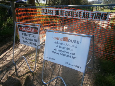 Asbestos removal in progress in Mount Barker